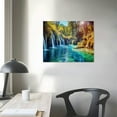 thumbnail image 4 of ARISTURING Lake Waterfall Natural Picture Wall Art Landscape Canvas Prints Painting Home Decor Tree Picture for Living Room Bedroom Kitchen Office Decoration Wooden Frames Artwork Ready to Hanging, 4 of 5