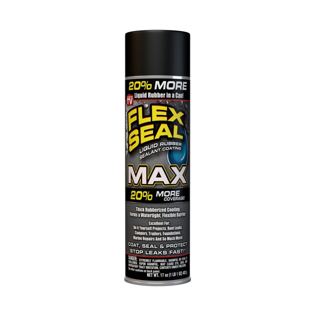 Flex Seal MAX Aerosol Liquid Rubber Sealant Coating, 17 oz, Black