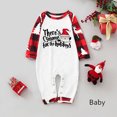 thumbnail image 2 of Odeerbi Christmas Pajamas for Family Holiday Long Sleeve Family Christmas Pajamas Matching Sets Infant Christmas Plaid Printed Blouse Tops + Pants Sleepwear Family Matching PJs Set Red, 2 of 6