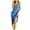 Blue, variant on IROINNID Bodycon Dress For Women Regular Sleeveless Summer Sexy Casual Dresses Round Neckline Contrast Color Dress