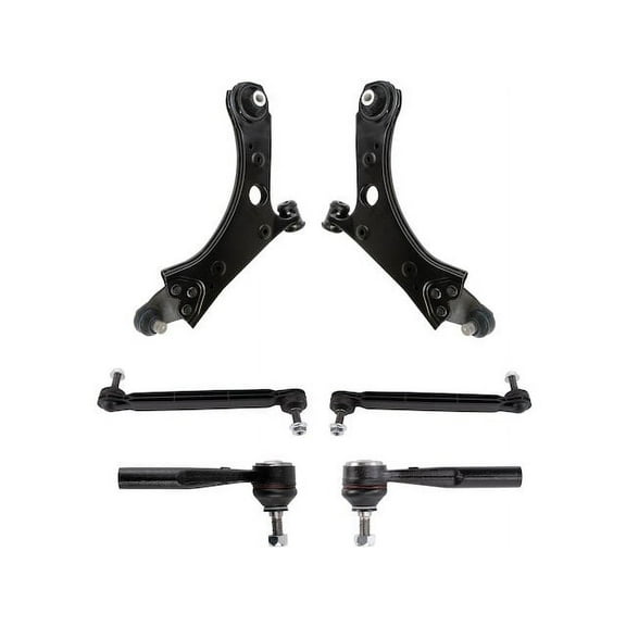 Front Control Arm Ball Joint Tie Rod and Sway Bar Link Kit 6 Piece - Compatible with 2015 - 2018 Jeep Renegade AWD 2016 2017