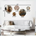 thumbnail image 4 of Designart "Vibrant Swirls Gold and Pink I" Abstract Marble Metal Wall Art Set of 5 Piece, 4 of 5