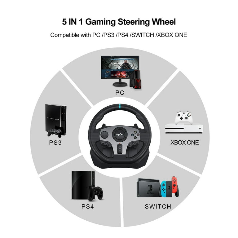 PXN V9 Xbox Steering Wheel, 270/900°Gameing Racing Wheels with 3-Pedals and  Shifter Bundle for Xbox Series X