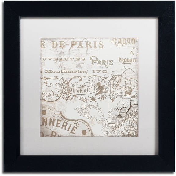 "Bon Mots IV" Canvas Art by Color Bakery White Matte, Black Frame