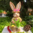 thumbnail image 3 of Lindos conejos de paja para decorar de pie con zanahorias, adornos para bodas, fiestas de Pascua, accesorios para fotos, manualidades, 3 of 5