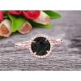thumbnail image 3 of 1.75 Carat Round Cut Black Diamond Moissanite Ring Engagement Ring Promise Ring Anniversary Ring 10k Rose Gold Gemstone Art Deco, 3 of 6