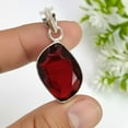 thumbnail image 2 of SATYAVIE JEWELLERY Handcrafted 925 Sterling Silver Garnet Pendant – Red Gemstone Jewelry Gift for Women – January Birthstone Jewelry, 2 of 6