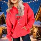 thumbnail image 1 of Cowsor Cute Hoodie for Teen Girls Trendy Bow Print Preppy Hooded Sweatshirts Kids Pullover Long Sleeve School Outfits, 1 of 6