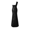 thumbnail image 4 of IDALL Wedding Guest Dresses,Prom Dresses Dress Sequin Long Prom Neck Sexy V Ball Gown Gold Party Women Bridesmaid Evening Women's Dress Maxi Dresses,Formal Dresses,Graduation Dress Black Dress 3XL, 4 of 7