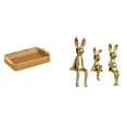 thumbnail image 1 of Cestas De Frutas Tejidas Y Estatuas De Familia De Conejos, Tazón Para Servir Bocadillos, Cesta De Frutas, Plato De Pan, Adorno De Centro De Mesa, Escultura De Animal Para Decoración De, 1 of 8