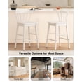 thumbnail image 2 of Joyyskill Modern Bar Stools 1PC, 24" Wooden Counter Height Barstools, Modern Armless Farmhouse Bar Dining Chairs with Back & Footrest, White, 2 of 5