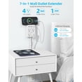 thumbnail image 2 of Power Strip PAEWOK Short de 60 cm con 4 tomas AC y 3 puertos USB, color blanco, 2 of 8