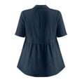 thumbnail image 5 of hotojiny Button Down Shirts for Women Lightweight Half Sleeve Linen Cotton Collared Summer Tops Dressy Casual Work Blouses, 5 of 7