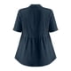 thumbnail image 4 of Craaazy Women's Loose Fit Collared Blouse, Solid Color Short Sleeve Button Down Shirt, Breathable Cotton Linen Casual Top for Daily Wear, Work & Weekend Gifts, 4 of 9