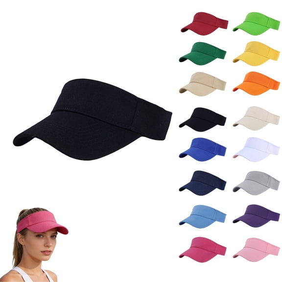 UDAUDU Sun Visor Hat for Women Structured Brim Quick-Dry Lightweight Sun Protection Sports Visor for Running Golf Tennis Women