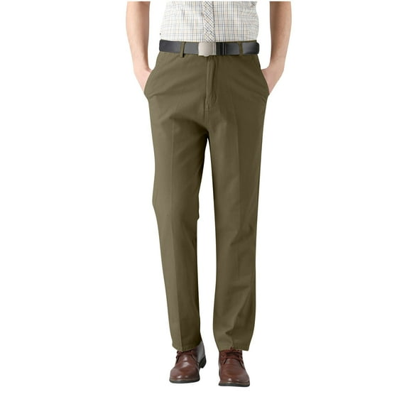 Mens Suit Pants, Men's Casual High Waist Straight Leg Pants Stretchy Button Business Dress Work Pocket Trousers 31-38