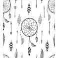 thumbnail image 3 of Arrow Duvet Cover Set, Anthique Dreamcatchers Feathers and Arrows Design Western, Decorative 3 Piece Bedding Set with 2 Pillow Shams, King Size, Black White, by Ambesonne, 3 of 3