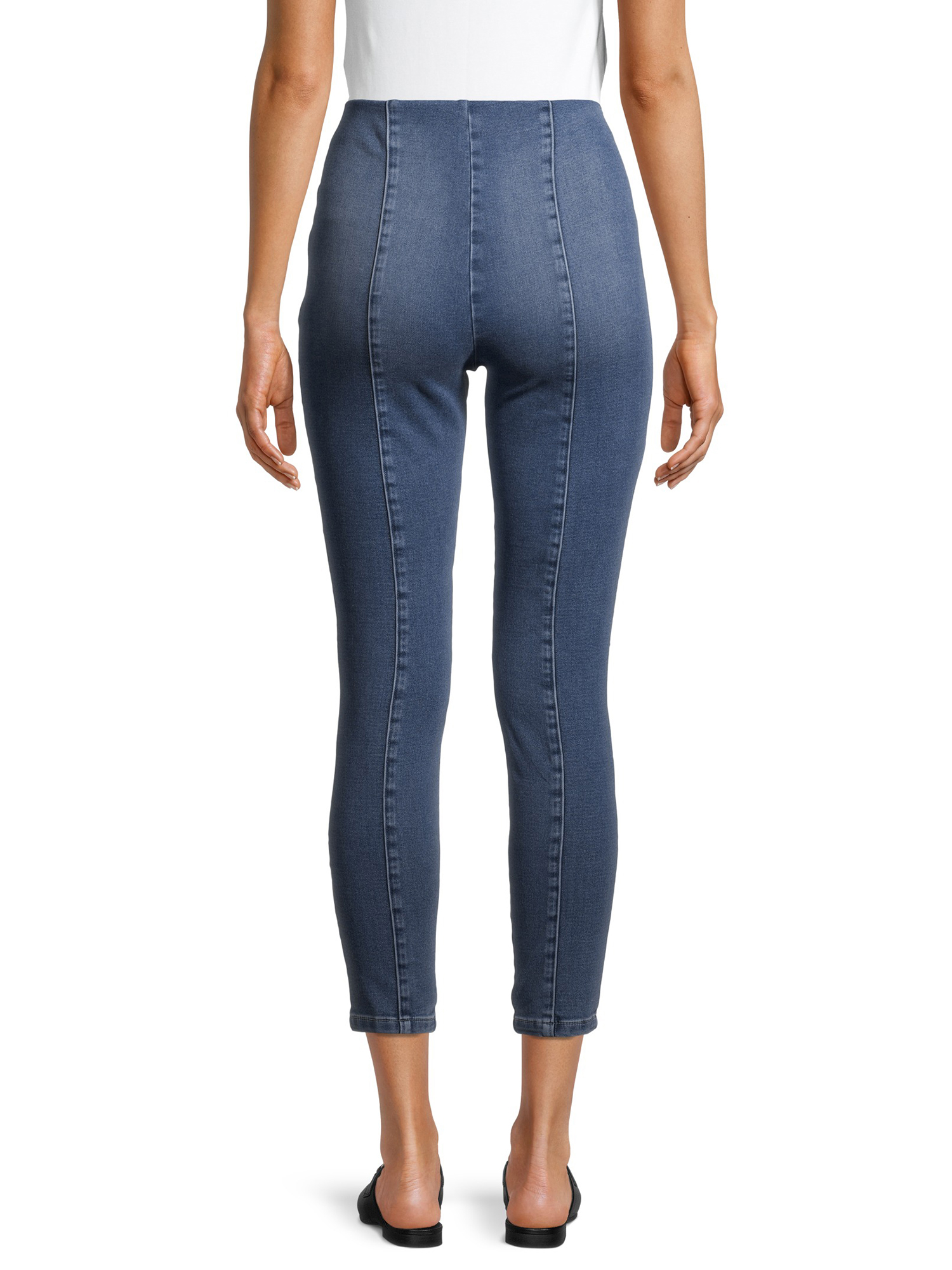 Time and Tru Women's Pull On Seamed Front Skinny Jeans - image 2 of 6