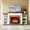 A# White & Brown, variant on Holliwill 72" Electric Fireplace with Mantel, Farmhouse TV Stand for TVs up to 80", White Entertainment Center with 23" Fireplace Insert Heater for Living Room, Bedroom