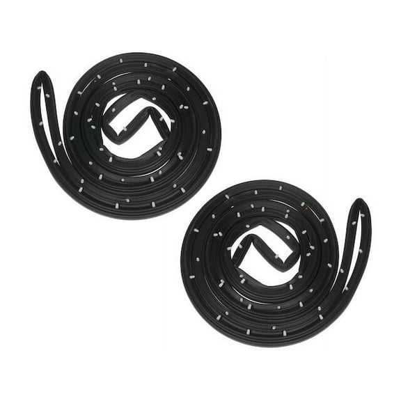 Front Door Seal 2 Piece Set - Compatible with 1978 - 1995 Chevy G20 1979 1980 1981 1982 1983 1984 1985 1986 1987 1988 1989 1990 1991 1992 1993 1994