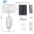 thumbnail image 5 of Hybrid Solar LED Flood Spot Light 7W – Solar Hybrid Powered Outdoor CREE LED Light with AI-SMART Activation, 800 Lumens Dusk-to-Dawn Outdoor Lighting, 5 of 11