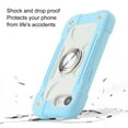 thumbnail image 5 of ELEHOLD Rugged Case for iPhone 16e 2025, with 360° Rotation Ring Stand, Military Grade Drop Shockproof Protection Full Body Heavy Duty Case for iPhone 16e 2025,Lightblue, 5 of 5