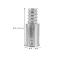 thumbnail image 2 of QUMIIRITY Thread Adapter Metal Extension Pole Adapter Silver Cylindrical For Household Cleaning 2Pcs, 2 of 8