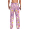 thumbnail image 2 of Chamomile Pink Flower Ghost Pajama Pants, Men's Lounge Pants Light with Drawstring and Pockets, Christmas New Year Birthday Father's Day Gifts, Small, 2 of 7