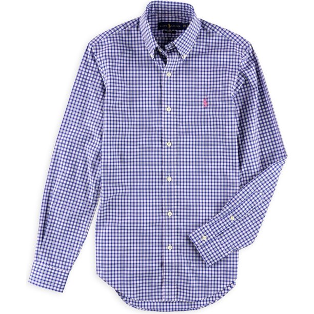 Ralph Lauren - Camisa con botones para hombre, color azul, XS Ralph Lauren Botones al frente
