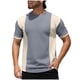 thumbnail image 2 of Ceisia Men's Spring Gift Casual Color Blocked Round/Crew Neck Short Sleeve Shirt - Comfortable Daily Outdoor Wear, 2 of 8