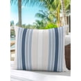 thumbnail image 6 of Outdoor Pillows Waterproof, Grey Blue Vertical Stripes Bedding Throw Pillows with Insert for Couch Sofa Bed, Modern Minimalist Abstract 16x16 Inch Pillowcases Decorative Patio Pillow Set of 1, 6 of 8