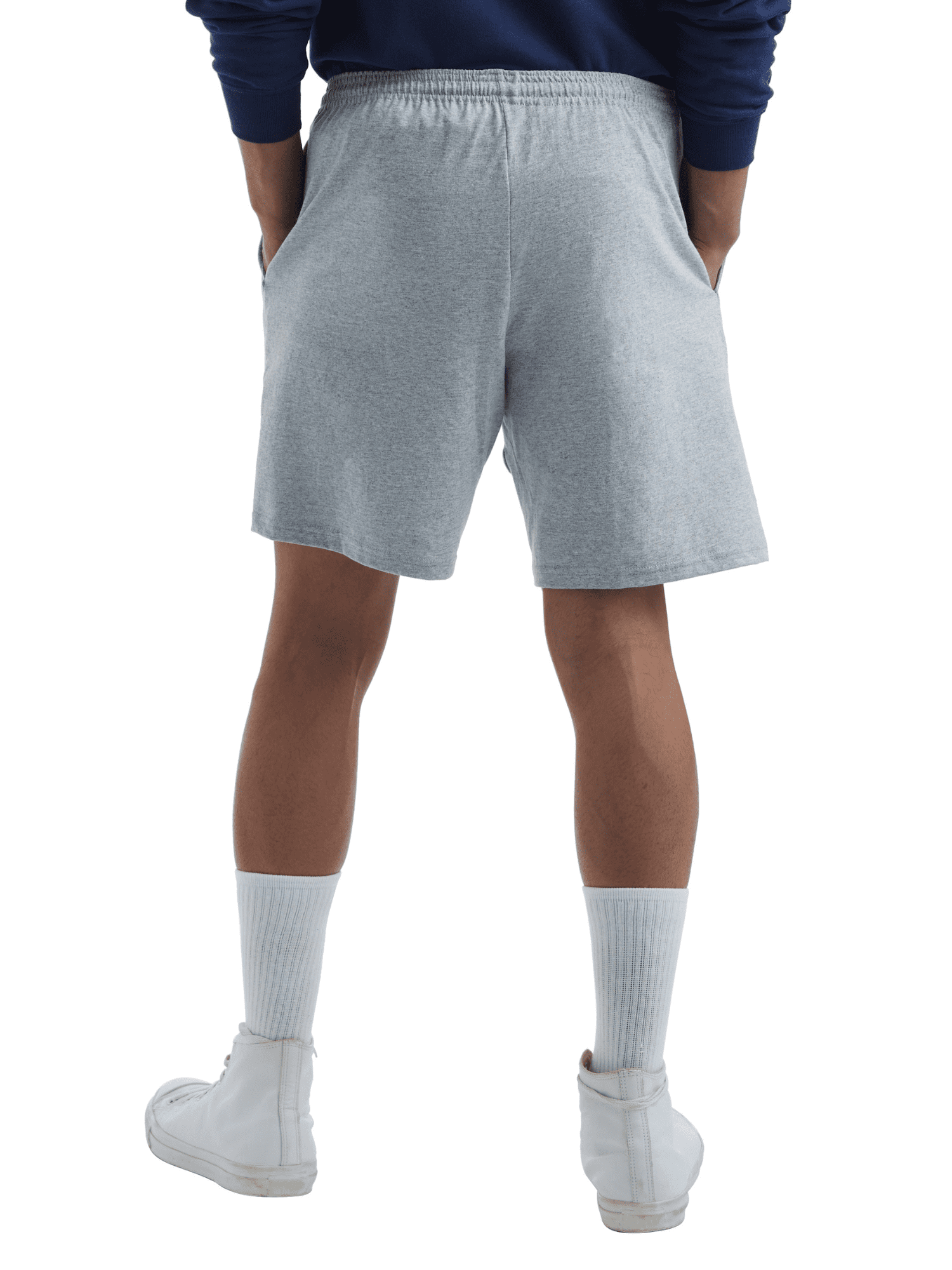 Hanes Essentials Men s Cotton Jersey Shorts with Pockets 7.5 Inseam S 4XL Sizes Walmart