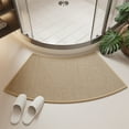 thumbnail image 2 of Qiweii Curved Shower Rug for Camper, Non-Slip Semi-Circular Bath Mat, Quick Dry Corner Bathroom Rug, Easy Clean Curved Bath Mat 30*16 in, 2 of 6