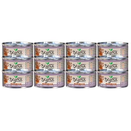 (12 pack) (12 Pack) Purina Beyond Grain Free Turkey, Sweet Potato & Spinach Recipe in Gravy Adult Wet Cat Food, 3 oz