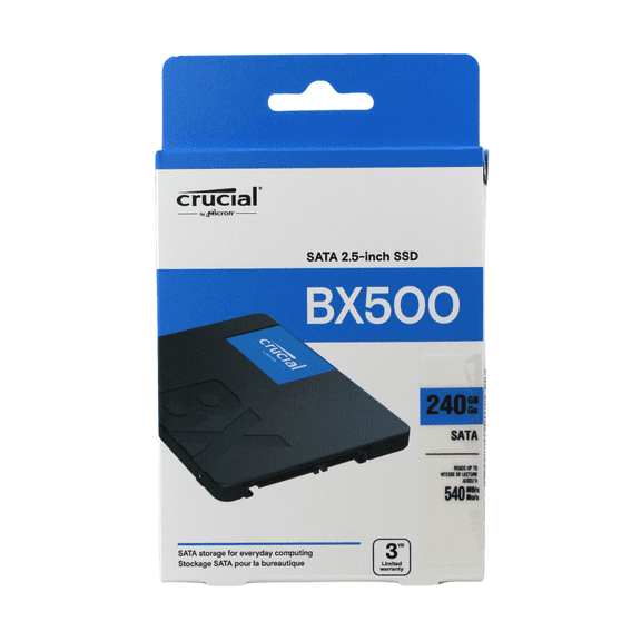 Crucial BX500 240GB 3D NAND SATA 2.5-Inch Internal SSD, up to 540 MB/s - CT240BX500SSD1