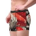 thumbnail image 2 of Balery Abstract Red Koi Fish Art Calzoncillos bóxer para hombre, ropa interior de algodón suave y transpirable con cinturilla de nailon-Small, 2 of 5