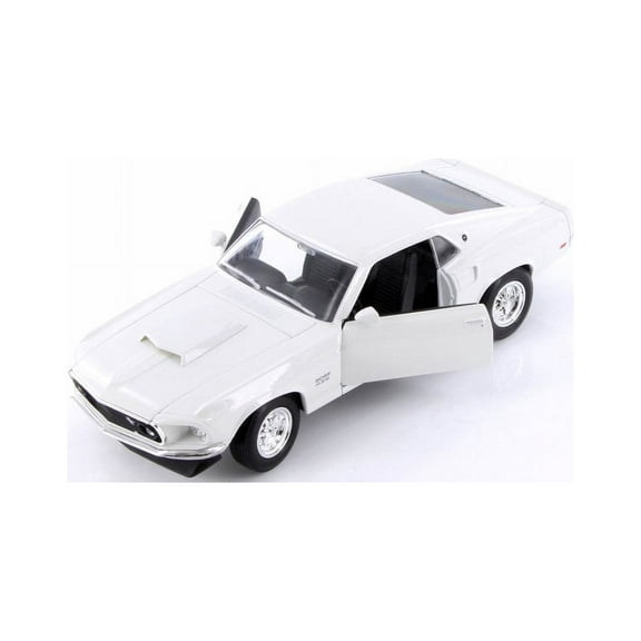 1969 Ford Mustang Boss 429 Hardtop, White - Welly 24067/4D - 1/24 scale Diecast Model Toy Car (Brand New but NO BOX)