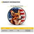 thumbnail image 5 of Yuyamidu Corgi Spare Wheel Tire Cover American Flag Wheel Cover Protector Fit 14-19" Spare Wheel Automotive Decorative Accessories, 5 of 5