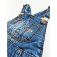 thumbnail image 4 of Kidscool Space Baby&Little Boys Girls Big Bib Pocket Patched Washed Cotton Denim Overalls,Blue,9-12 Months, 4 of 7