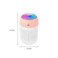 thumbnail image 3 of Car Humidifier with USB Power - 330mL Portable Aromatherapy Diffuser for Home & Office, Low Noise with Colorful LED Lights, 3 of 8