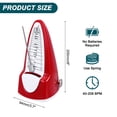 thumbnail image 2 of Uxcell Mechanical Metronome High Accuracy Musical Timer Universal Metronome for Piano Guitar Violin Ukulele Player Dark Red, 2 of 6