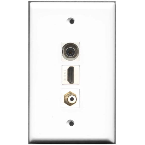 Ultra Spec Cables 1 Port HDMI 1 Port RCA 1 Port 3.5mm Wall Plate F/F