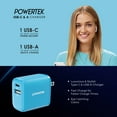 thumbnail image 5 of Liquipel Powertek 20W A/C Combo Wall Charger Light-Up - Blue, 5 of 7