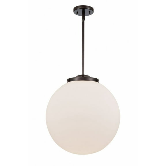 221-1S-OB-G201-16-Innovations Lighting-Beacon - 1 Light Pendant In Industrial Style-17 Inches Tall and 16 Inches Wide-Oil Rubbed Bronze Finish-Matte