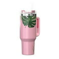 thumbnail image 5 of Outdoors Professional 40-Oz. Stainless Steel Double-Walled Insulated Tumbler with Straw (Tropical Pink), OUTD9249, 5 of 12