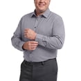 thumbnail image 2 of Mens Big and Tall Classic Fit Dress Shirt Button Down Long Sleeve Collar Shirt Gray 8XL, 2 of 7