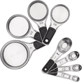 thumbnail image 1 of OXO Good Grips Ensemble de 8 Tasses et Cuillères à Mesurer en Acier Inoxydable Robuste, 1 of 7