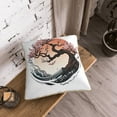 thumbnail image 6 of ZNDUO Throw Pillow, 20"x20" Bed Pillow and Couch Pillows - Indoor Decorative Pillows，Cherry Blossom Sea Wave Throw Pillow, 6 of 8