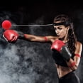 thumbnail image 3 of Balle de Réflexion de Boxe avec des Bandeaux Réglables Réaction Formation Balle Balle Balle Bandeau Main Œil Coordination Formation Équipement de Boxe pour la Vitesse de Frappe de Combat de Réaction, 3 of 5
