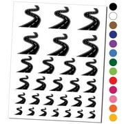 Winding Road Water Resistant Temporary Tattoo Set Fake Body Art Collection - Black